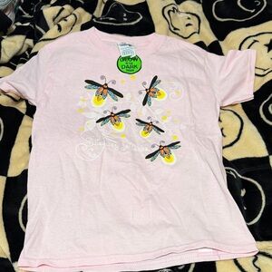 Delta Pink Kids Tee with Firefly Print